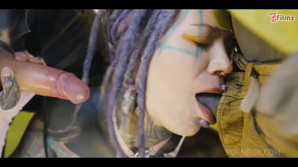 Heavily tattooed DAP threesome – hardcore ANAL fuck, gapes, facefuck, facial (alternative, goth, punk) ZF037 (LegalPorno) Screenshot 2