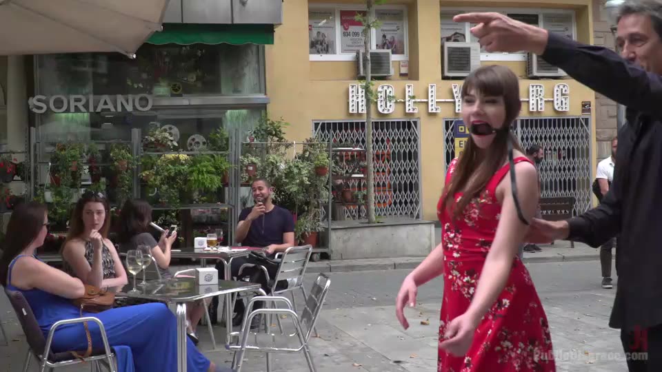Perky Young French Brunette Begs For Anal Sex in Public (PublicDisgrace / Kink) Screenshot 8